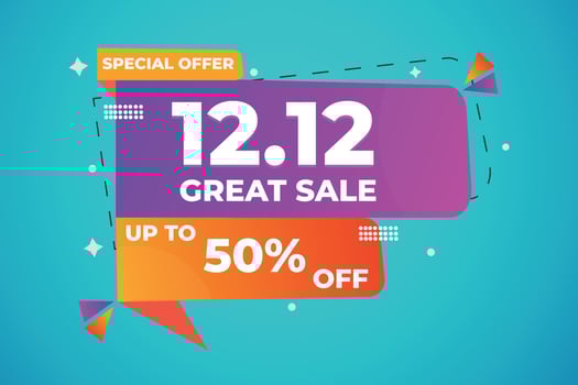 12.12 shopping day sale design vector