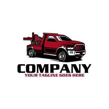 towing truck logo vector