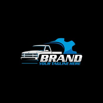 pickup truck logo vector