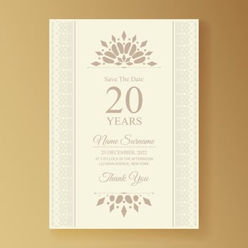 elegant birthday invitation template vector