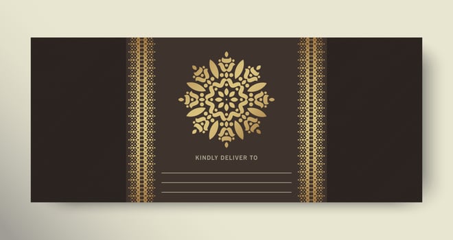 luxury ornament border decoration invitation card vector
