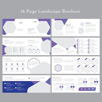 Landscape Brochure Template vector