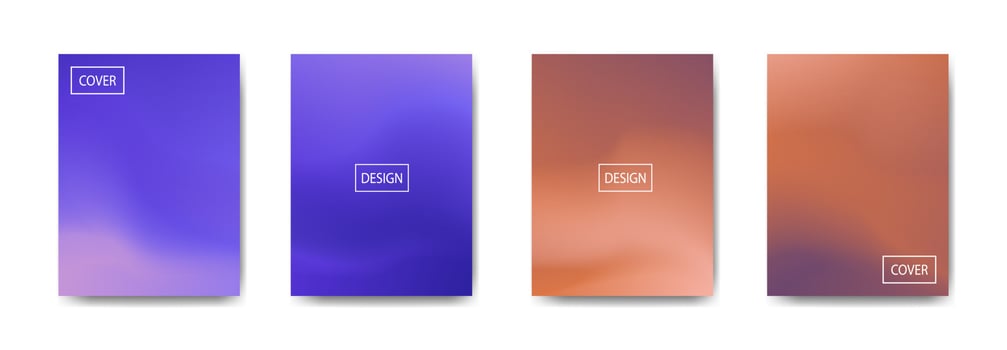 set of abstract background with beautiful gradation color, colorful background for poster flyer banner backdrop.vertical banner.cool fluid background vector illustration