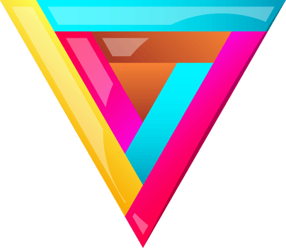 Abstract triangle logo in trendy and minimal style png