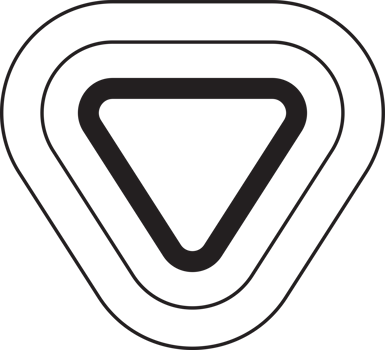Abstract Triangle logo and play button in trendy and minimal style png