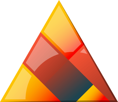 Abstract pyramid triangle logo illustration in trendy and minimal style png