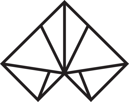 Abstract wing triangle logo illustration in trendy and minimal style png