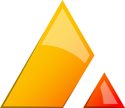 Abstract triangle mountain logo illustration in trendy and minimal style png