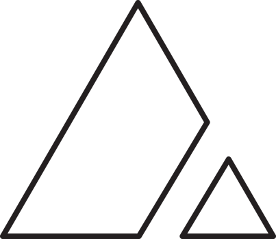 Abstract triangle mountain logo illustration in trendy and minimal style png