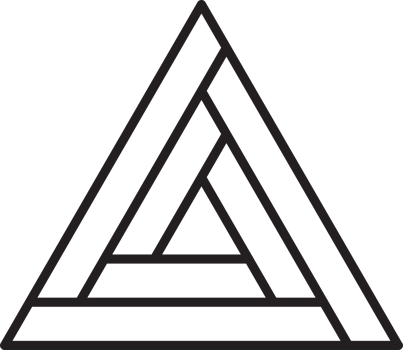 Abstract pyramid triangle logo illustration in trendy and minimal style png