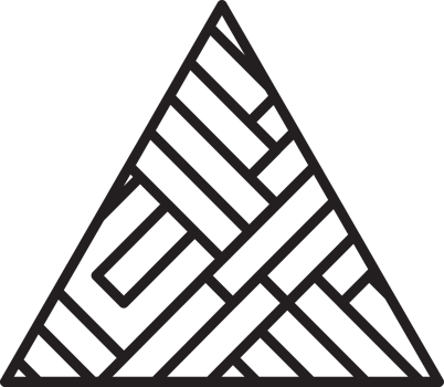 Abstract pyramid triangle logo illustration in trendy and minimal style png
