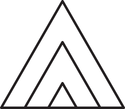 Abstract triangle mountain logo illustration in trendy and minimal style png