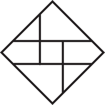 Abstract square logo illustration in trendy and minimal style png
