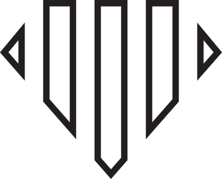 Abstract pentagon line logo illustration in trendy and minimal style png