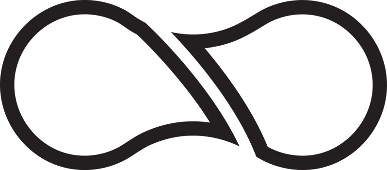 Abstract overlapping circle logo illustration in trendy and minimal style png