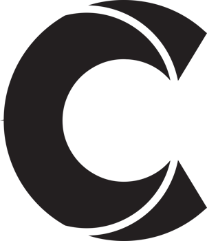 Abstract letter C logo illustration in trendy and minimal style png