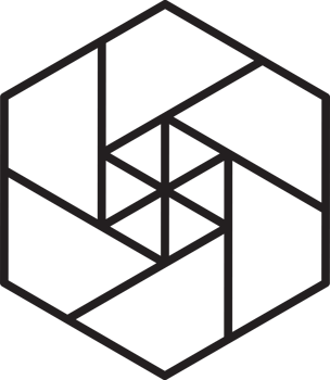 Abstract hexagon logo illustration in trendy and minimal style png