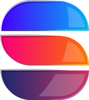 Abstract letter S logo illustration in trendy and minimal style png
