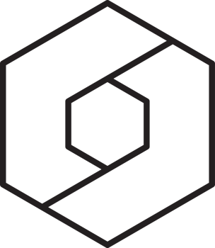 Abstract hexagon and circle logo illustration in trendy and minimal style png