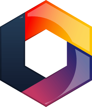 Abstract hexagon and circle logo illustration in trendy and minimal style png