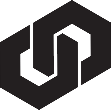 Abstract connected hexagon logo illustration in trendy and minimal style png