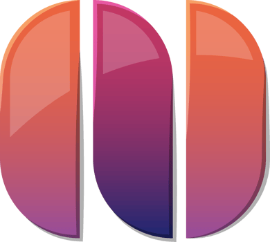Abstract letter N logo illustration in trendy and minimal style png