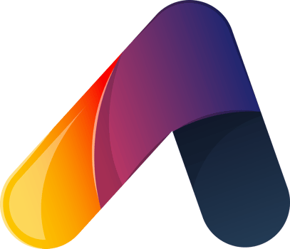 Abstract letter A logo illustration in trendy and minimal style png