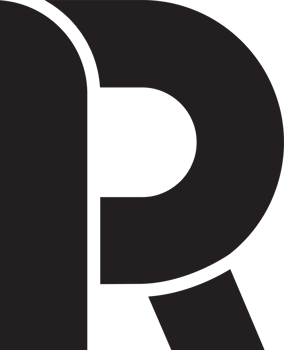 Abstract letter R logo illustration in trendy and minimal style png