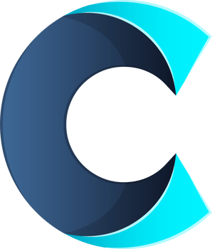 Abstract letter C logo illustration in trendy and minimal style png