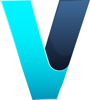 Abstract letter V logo illustration in trendy and minimal style png