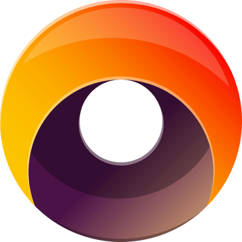 Abstract letter O logo illustration in trendy and minimal style png