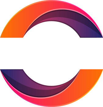 Abstract letter O logo illustration in trendy and minimal style png