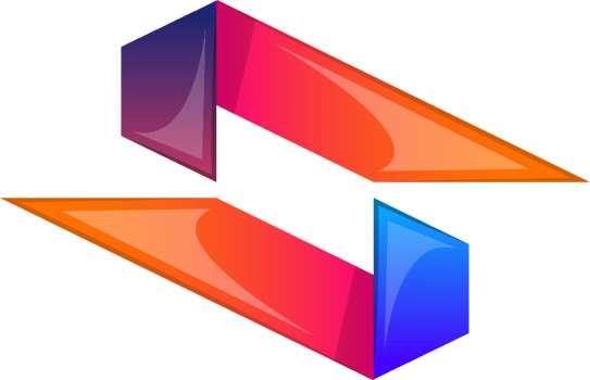 Abstract two lines logo illustration in trendy and minimal style png