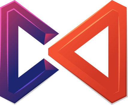 Abstract connection logo illustration in trendy and minimal style png
