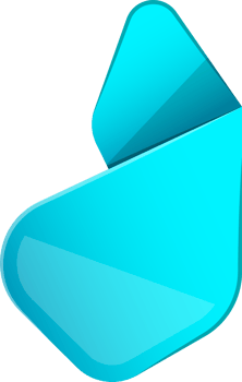Abstract folded ribbon logo illustration in trendy and minimal style png