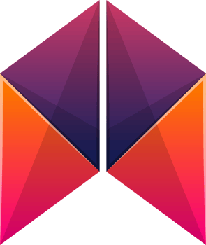 Abstract wing logo illustration in trendy and minimal style png