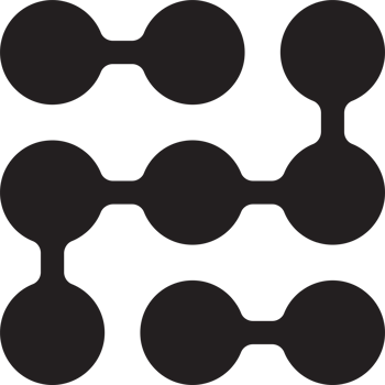Abstract dot and connection logo illustration in trendy and minimal style png
