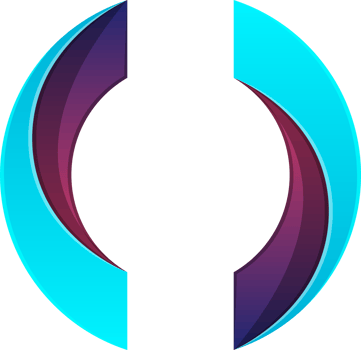 Abstract half circle logo illustration in trendy and minimal style png