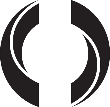 Abstract half circle logo illustration in trendy and minimal style png