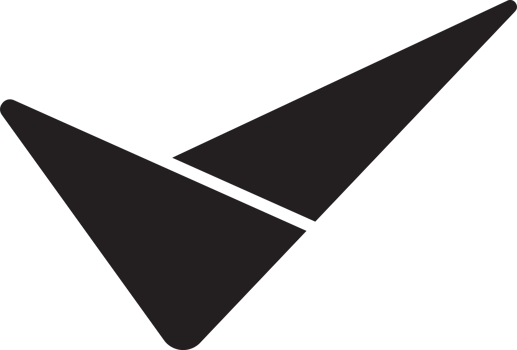 Abstract check mark logo illustration in trendy and minimal style png