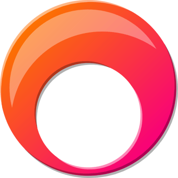 Abstract circle logo with holes illustration in trendy and minimal style png
