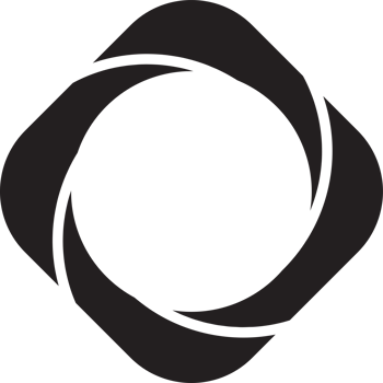 Abstract circle logo with holes illustration in trendy and minimal style png