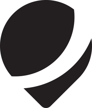 Abstract location pin logo illustration in trendy and minimal style png