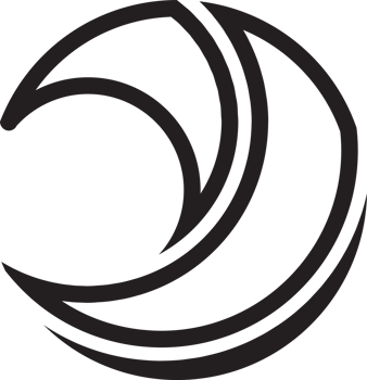 Abstract circle logo with holes illustration in trendy and minimal style png