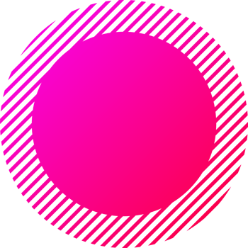 Abstract circle and rays logo illustration in trendy and minimal style png