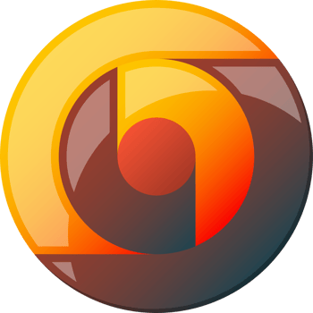 Abstract overlapping circle logo illustration in trendy and minimal style png