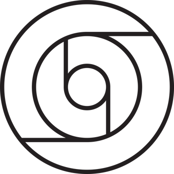 Abstract overlapping circle logo illustration in trendy and minimal style png
