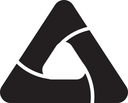 Abstract Triangle logo and play button in trendy and minimal style png