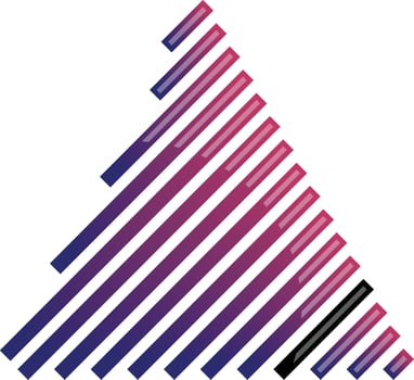 Abstract triangle mountain logo illustration in trendy and minimal style vector
