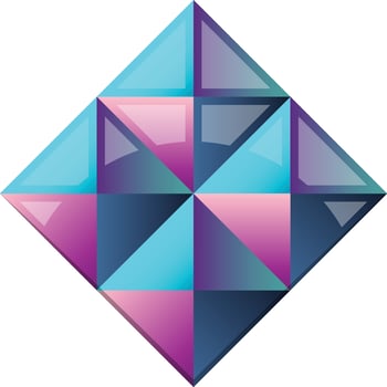 Abstract square logo illustration in trendy and minimal style vector